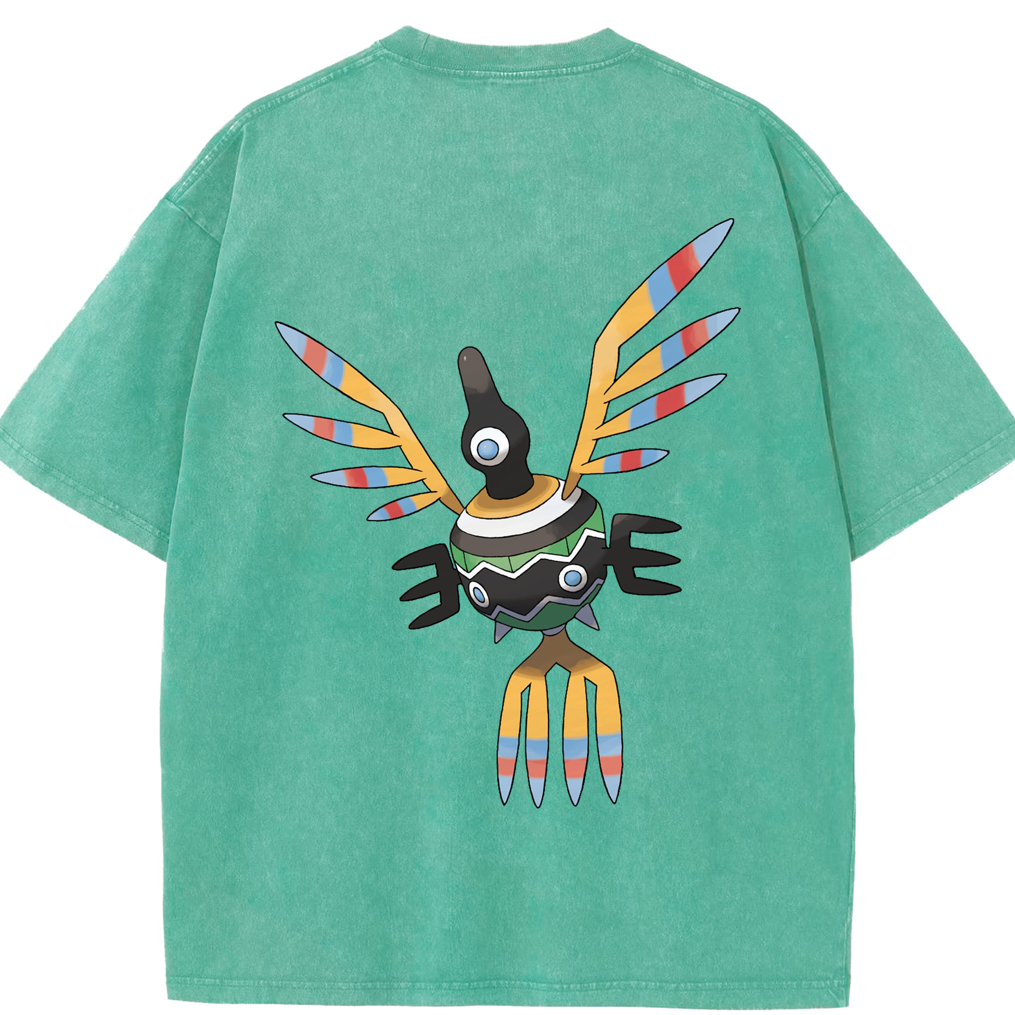 （画像用） ポケットモンスター Pokémon 綿100% ヴィンテージ風 半袖Tシャツ（背面プリント）
